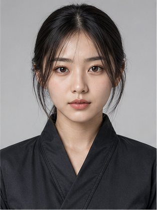 Female Ninja face closeup