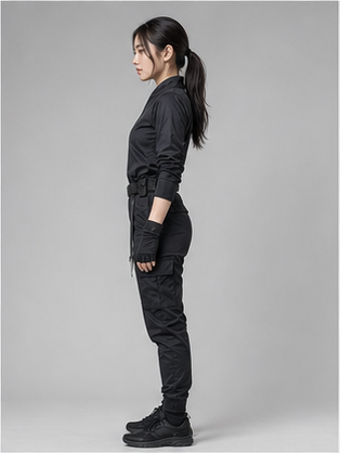 Female Ninja side view